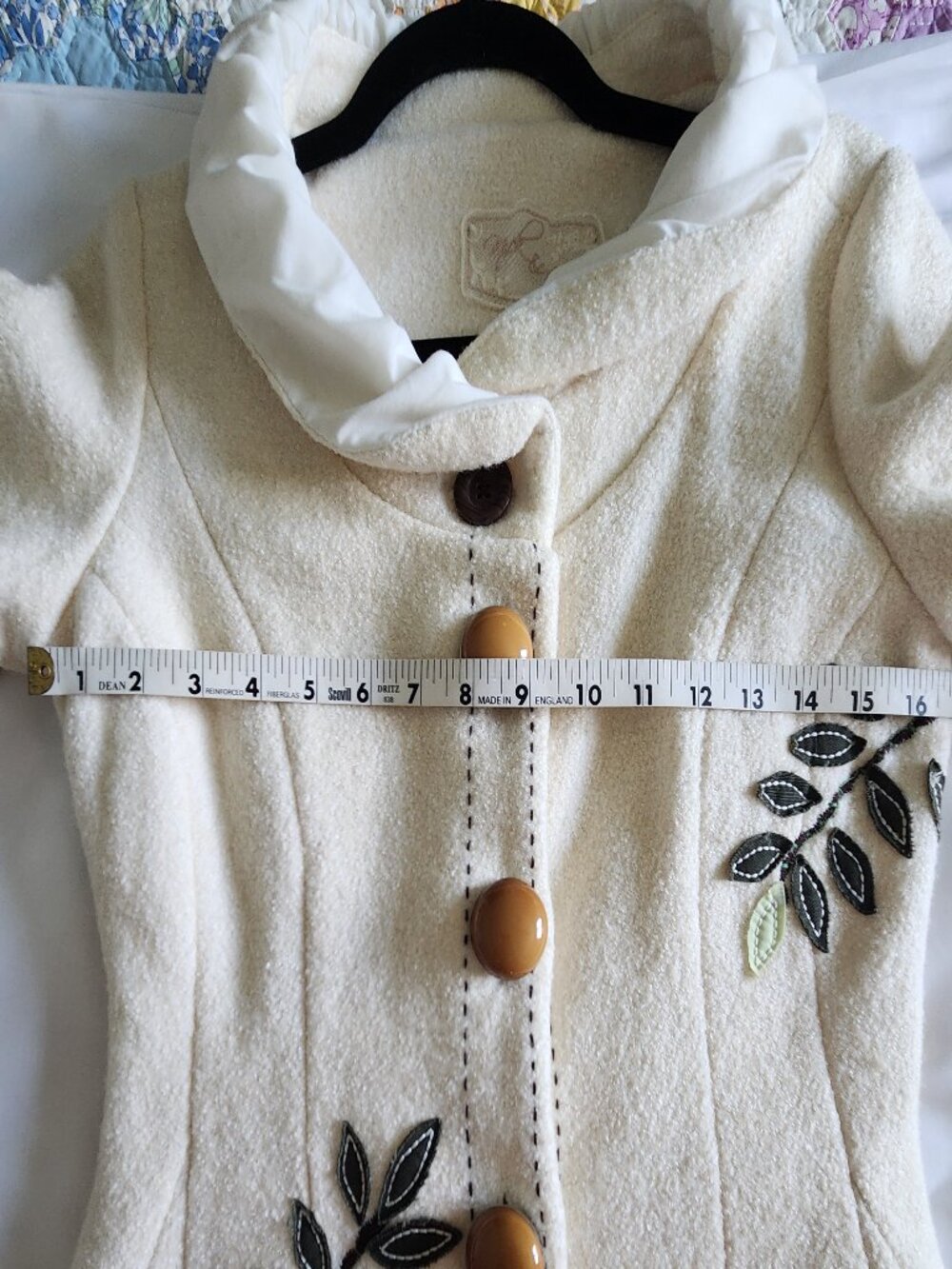 Nick & Mo Blazer Jacket Wool Embroidered Size S - Picture 8 of 8